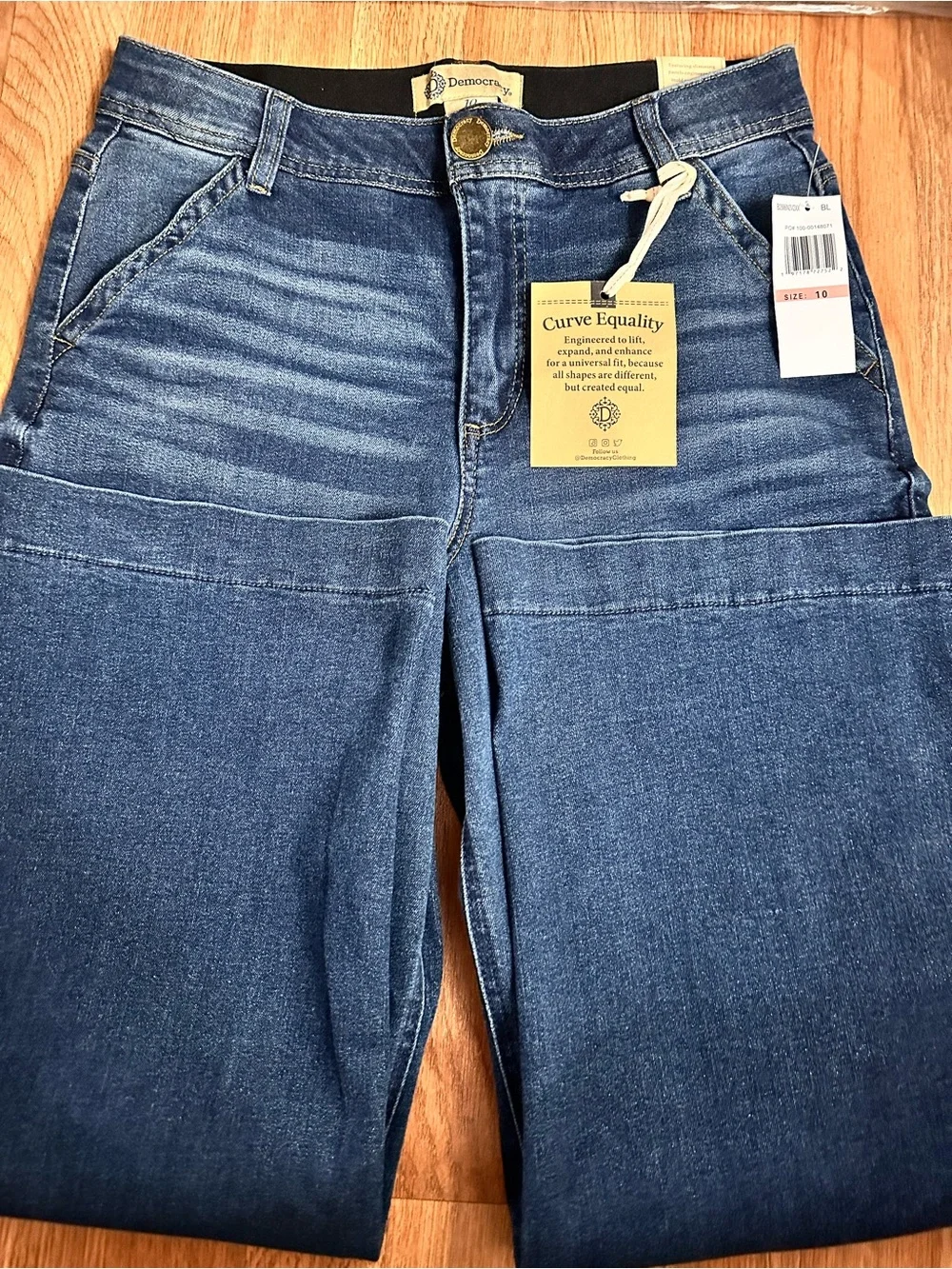 Democracy Dark Blue Wide-Leg High-Rise Jeans